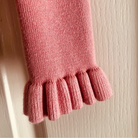 Zara | Pink Ruffle Cuff Knit Cardigan - Picture 6 of 8